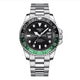 Silver with Green and Black